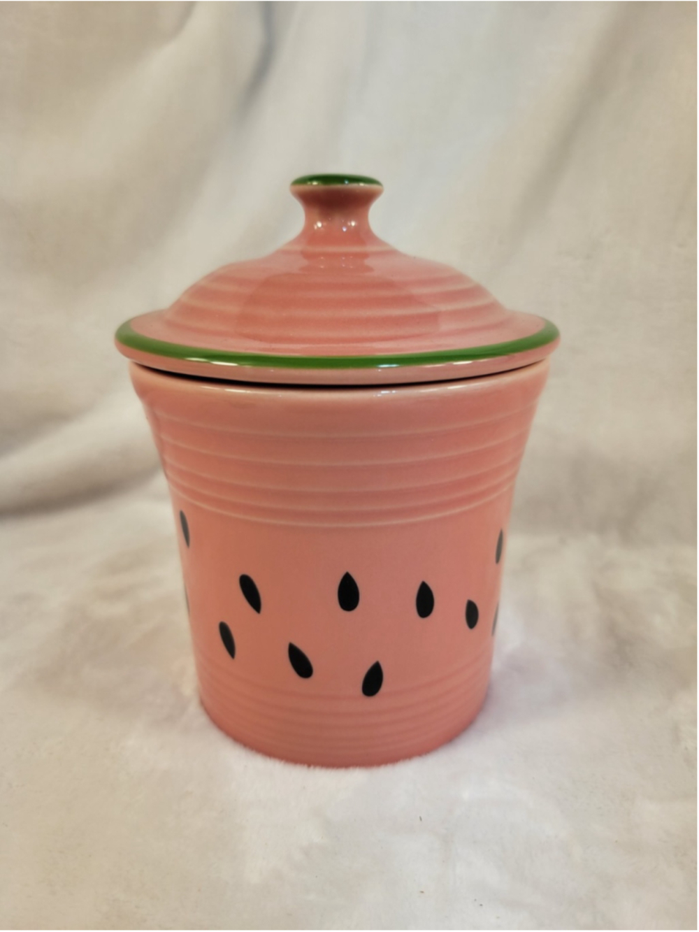 New Fiestaware FTCCO Exclusive Watermelon Jam Jar In Peony